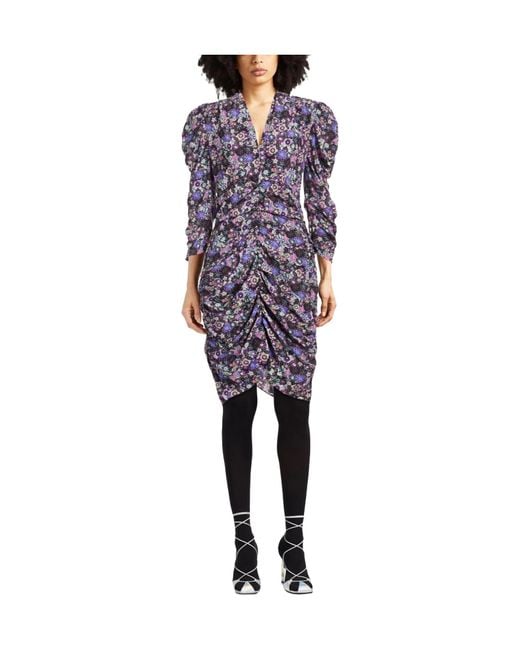 Isabel Marant Blue Slimfit Floralprint Dress