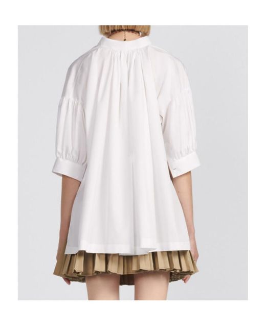 Dior Natural Pleated Short Skirt