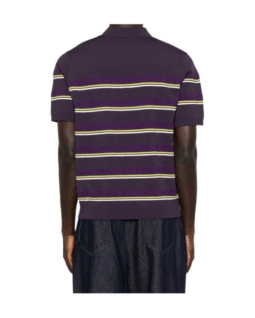 Casablanca Blue Striped Polo Shirt