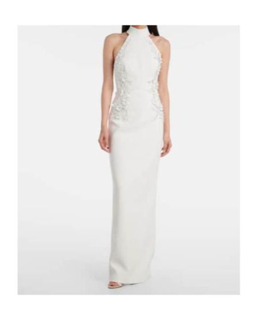 Rebecca Vallance White Bridal Xanthe Floral-Applique Gown