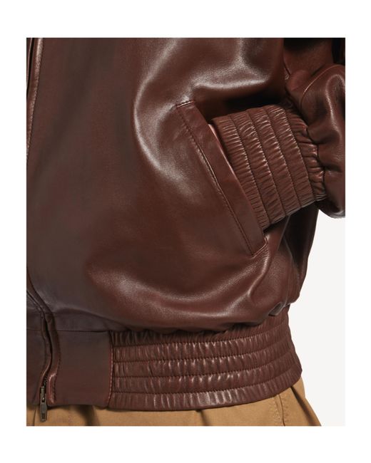 Balenciaga Brown High Collar Bomber for men