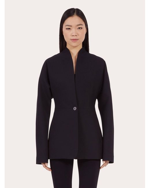 Ferragamo Blue Long-Sleeved Casual Jacket
