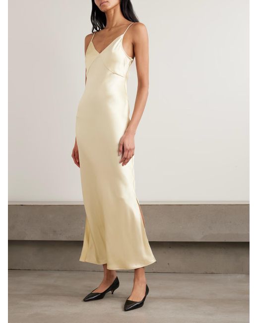 The Row White Barika Midi Dress