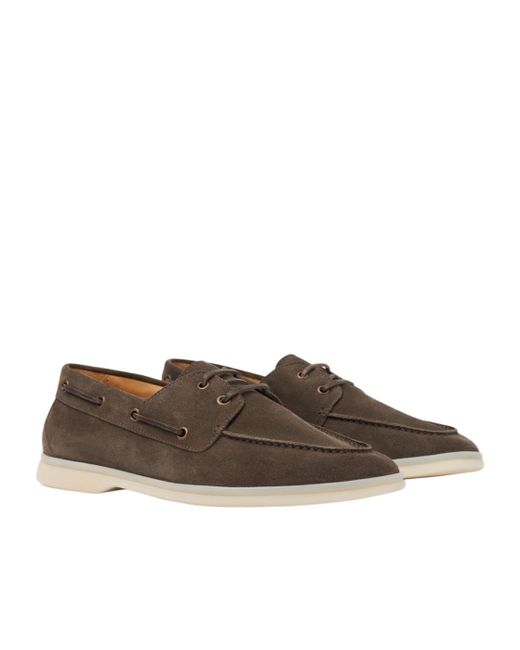 Scarosso Brown Lace-Up Sneakers for men