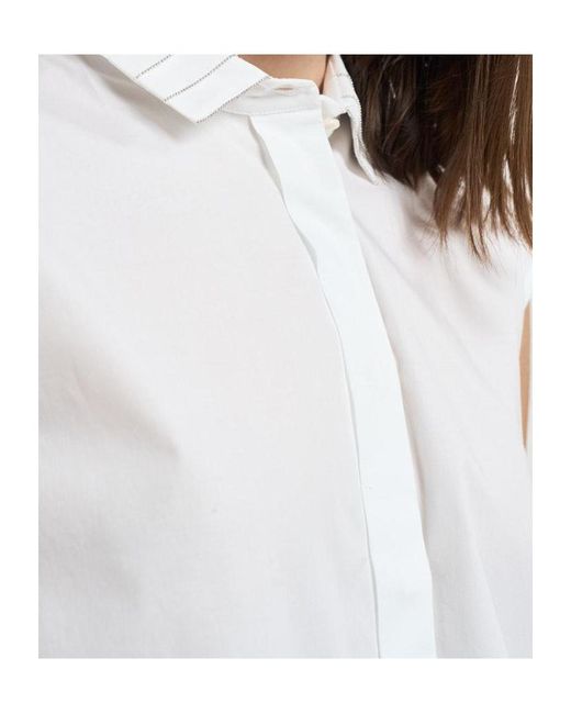Peserico White Sleeveless Shirt
