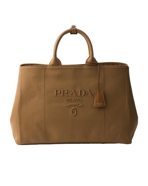 Prada Natural Jardinière Extra-Large Cotton Canvas Tote Bag for men