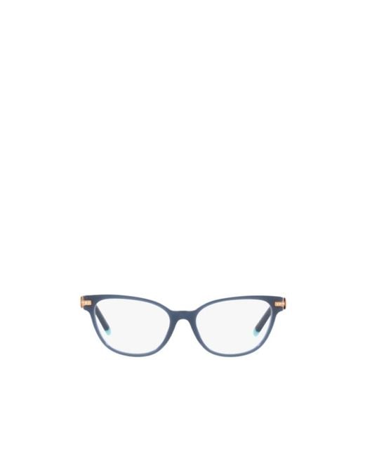 Tiffany & Co White Cat-Eye Frame Glasses
