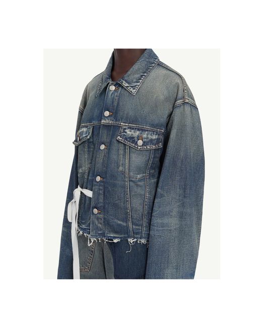 MM6 by Maison Margiela Blue Button-Up Denim Jacket