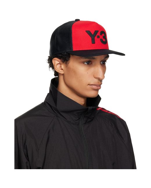 Y-3 Red Trucker Cap for men