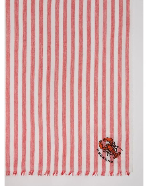 Weekend by Maxmara Pink Striped Shawl