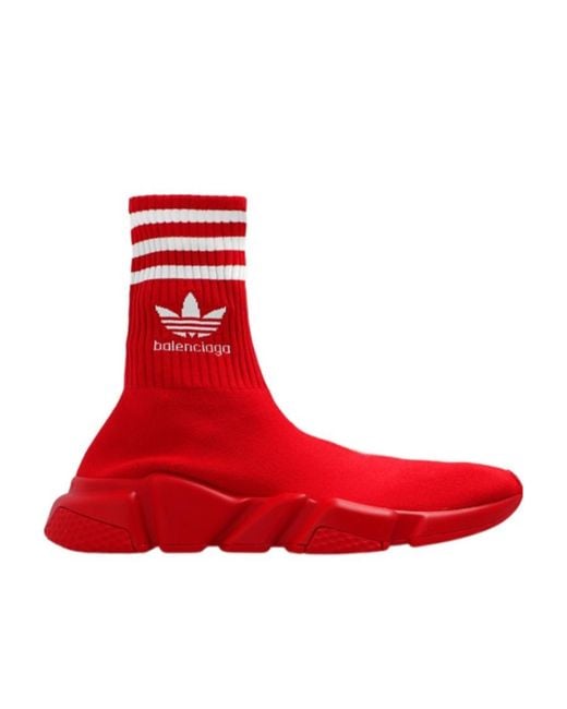 Balenciaga X Adidas Logo Embroidered Sock Sneakers