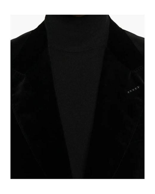 Tom Ford Black Long-Sleeved Suit Jacket for men