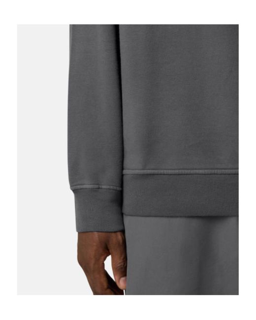 Stone Island Gray Logo Patch Crewneck Sweatshirt for men