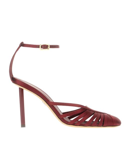 Ferragamo Pink Hollowed-Out High-Heeled Sandals