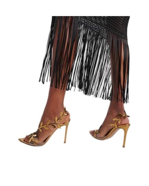 Gianvito Rossi Metallic Transparent Splicing High Heels