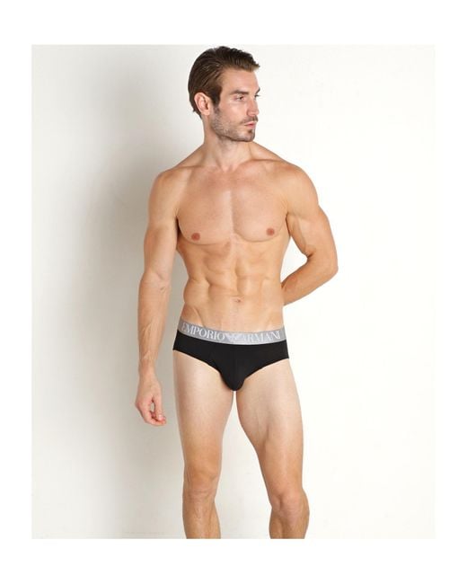 Emporio Armani Black Elastic Waist Underwear for men