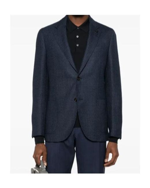 Lardini Blue Single-Breasted Blazer for men