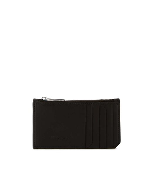 Bottega Veneta Black Intreccio Zipped Wallet for men
