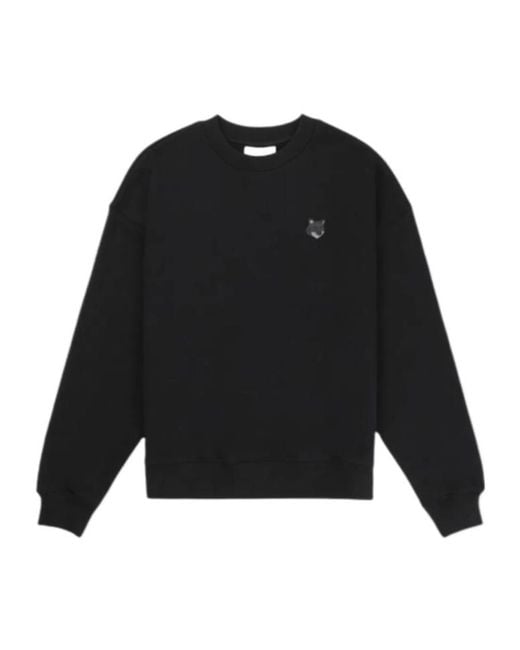 Maison Kitsuné Black Bold Fox Head Patch Comfort Sweatshirt