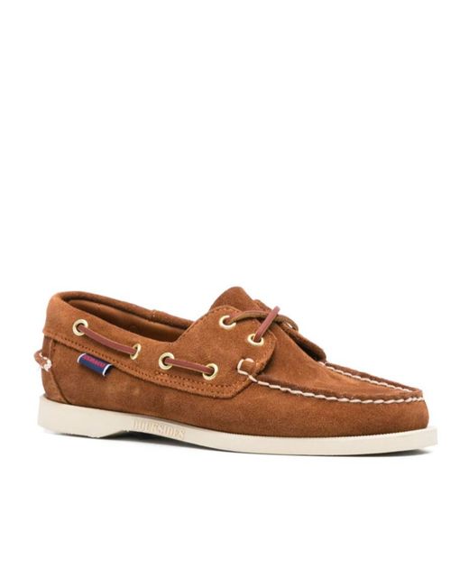 Sebago Brown Round Toe Loafers