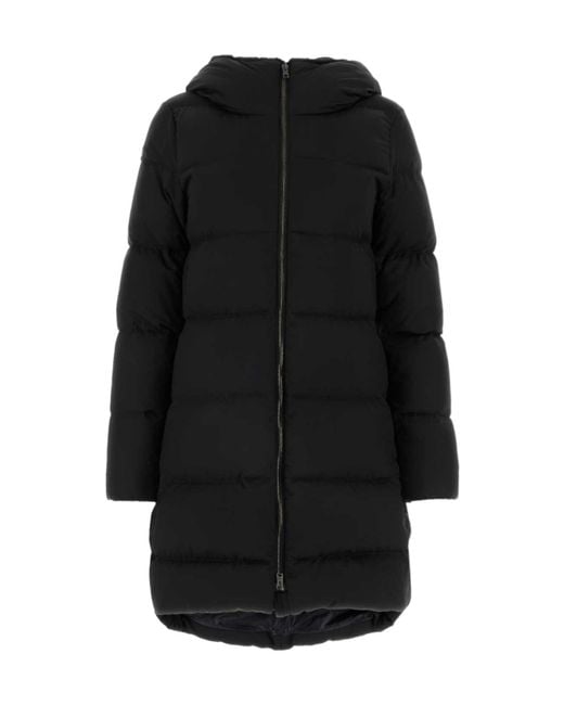 Herno Black Quilted Zipped Jacket