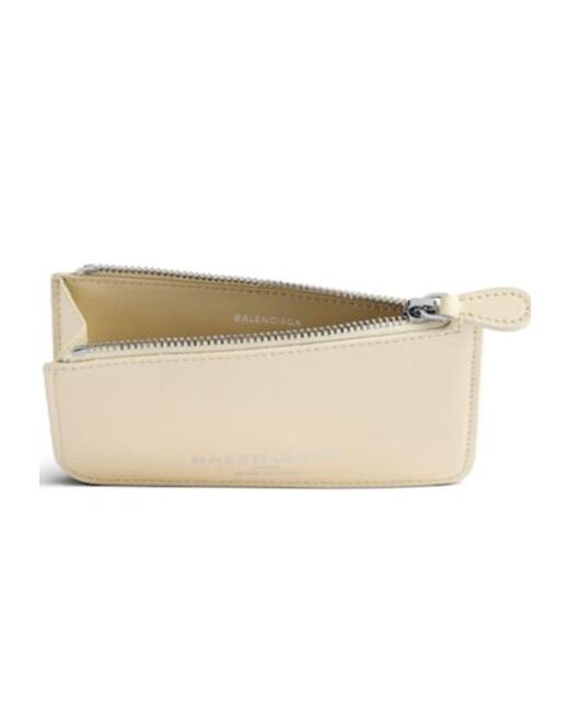 Balenciaga Natural Cash 2.0 Long Coin And Card Holder