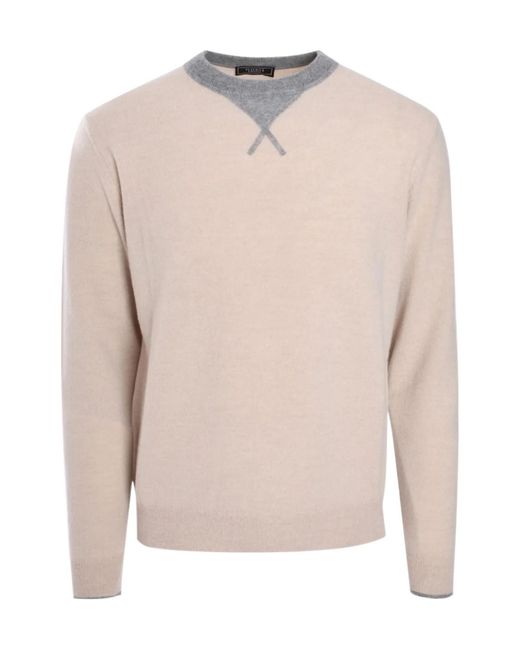 Peserico Natural Contrast-Trim Jumper for men