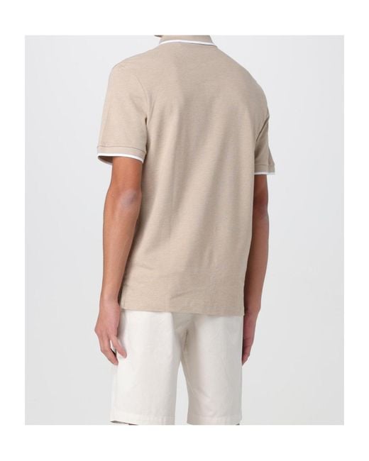 Boss Natural Boss Logo Detailed Straight Hem Polo Shirt for men
