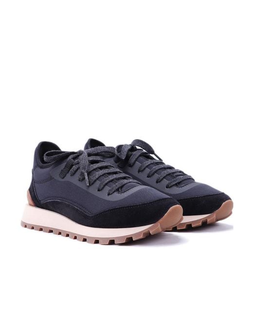 Brunello Cucinelli Blue Round Head Lace-Up Casual Sports Shoes