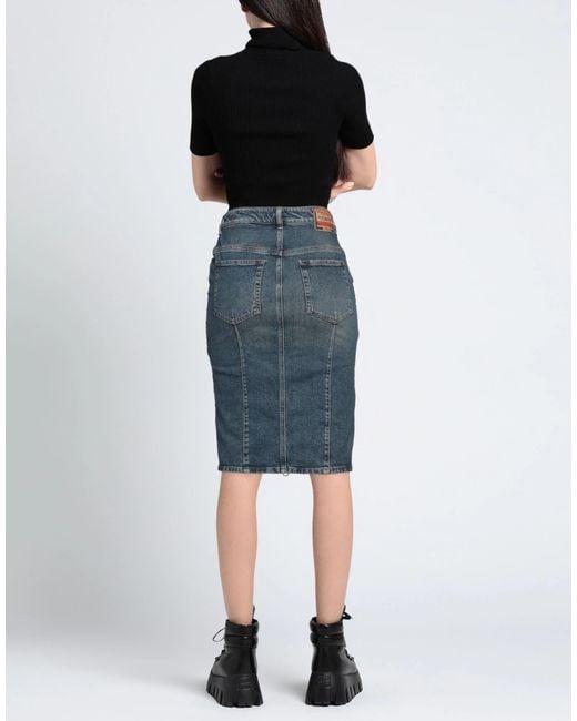 DIESEL Blue Denim Pencil Skirt