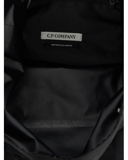 C P Company Black The Metropolis Series Backpack for men