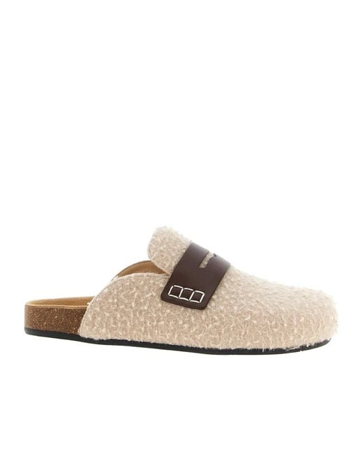 J.W. Anderson White Round Toe Mules