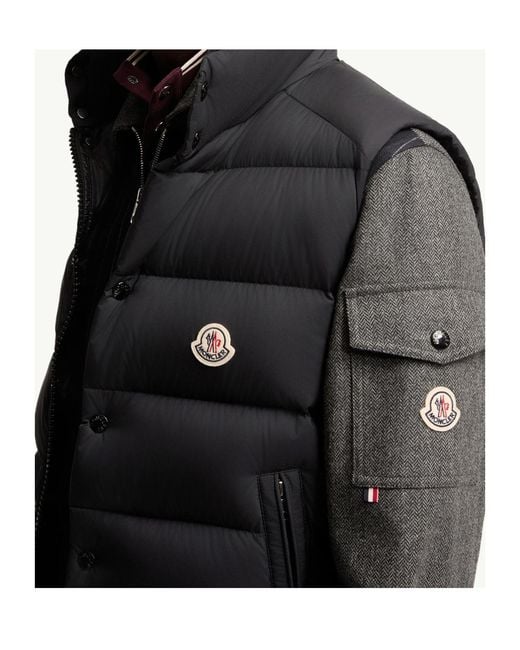 Moncler Black Tibb Zip-Up Padded Vest for men