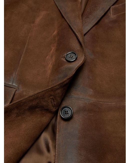 Acne Brown Single Breasted Suit Jacket