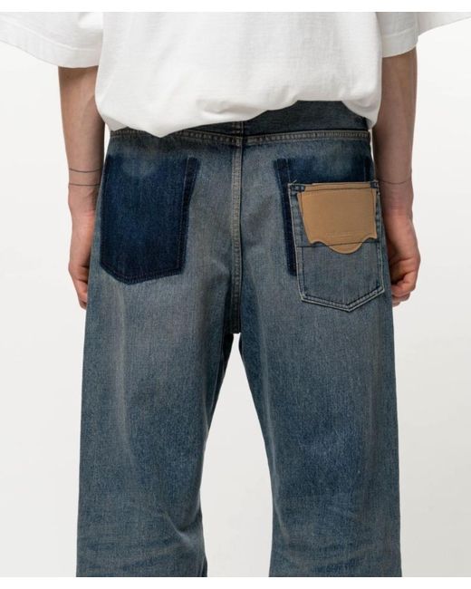 Maison Mihara Yasuhiro Blue Flared Denim Pants for men