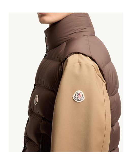 Moncler Brown Tibb Down Vest for men
