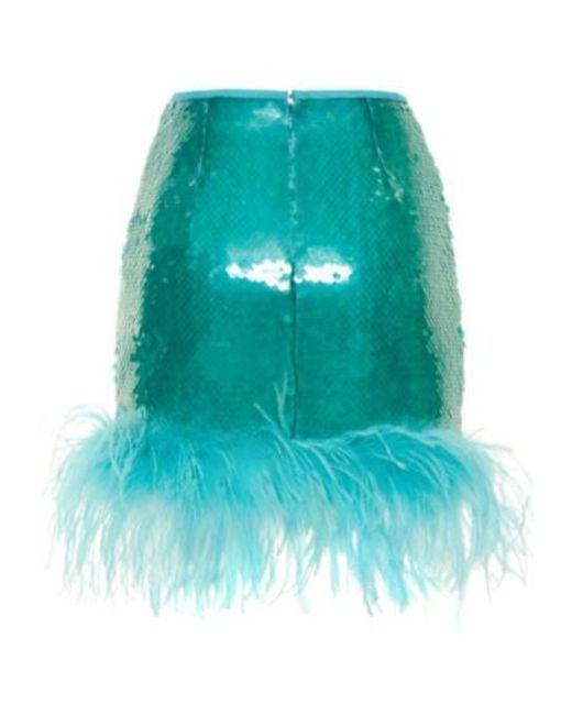 GIUSEPPE DI MORABITO Blue Sequined Mini Skirt