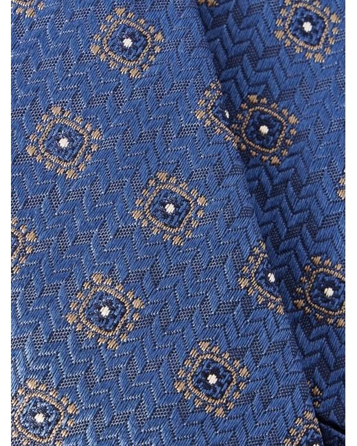 Brunello Cucinelli Blue Jacquard Tie for men