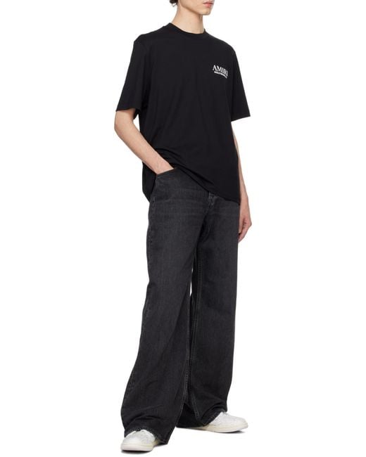 Amiri Black Bones Stacked T-Shirt for men
