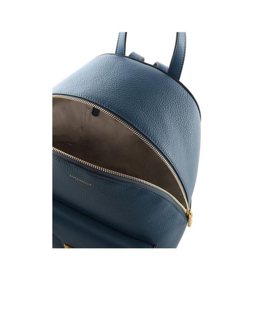 Coccinelle Blue Logo Printed Backpack