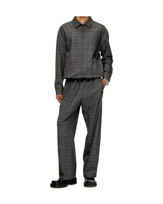 DIESEL Gray J-Ting Checked Zip-Up Shirt Jacket for men