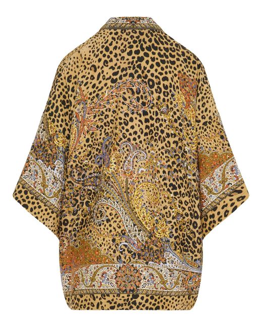 Etro Natural Paisley Printed Open Front Jacket