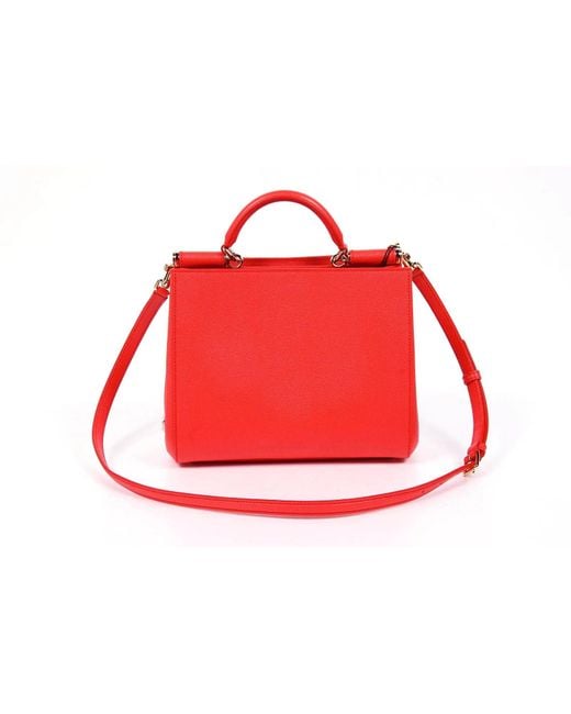 Dolce & Gabbana Red Logo Details Handbag