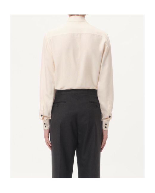 Valentino Natural Button-Up Long-Sleeved Shirt for men