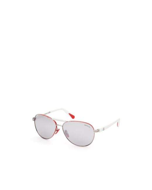 Moncler White Eyewear Aviator Sunglasses for men