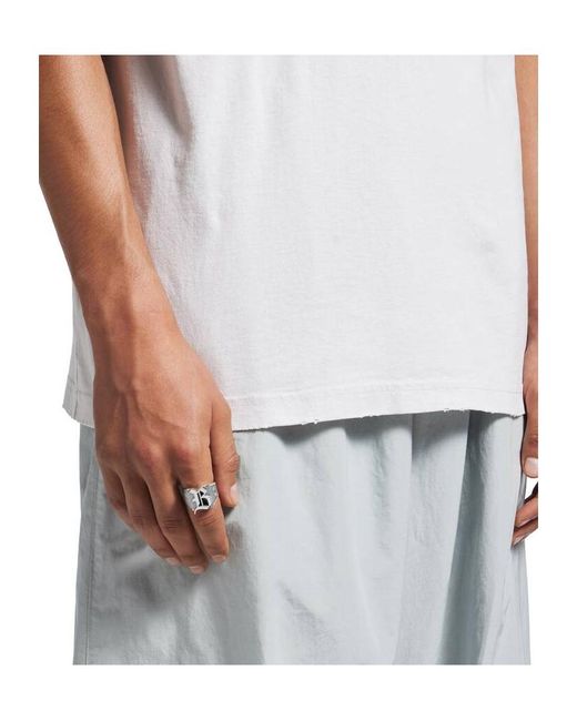Balenciaga White Melrose Signet Ring