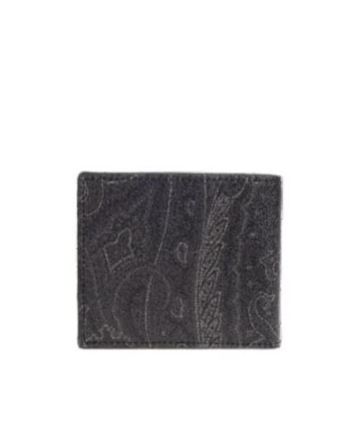 Etro Gray Rectangular Wallet for men