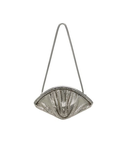 Rabanne White Chain-Linked Clutch Bag