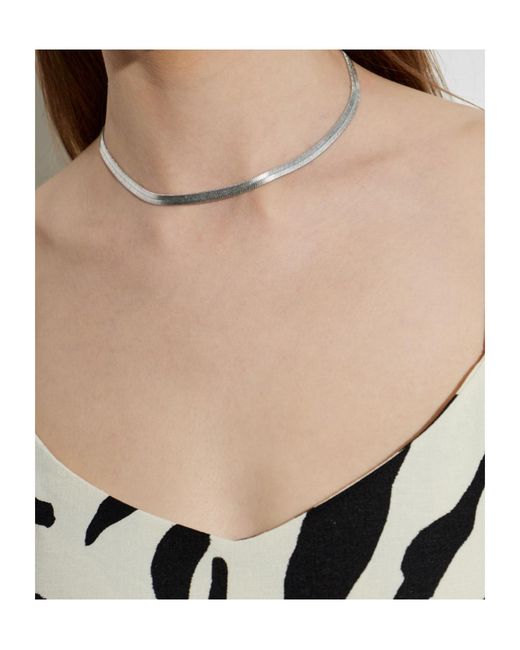 AllSaints Metallic Short Chain Necklaces