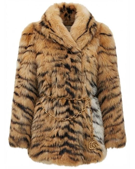 Gucci Brown Smooth Long Shearling Coat